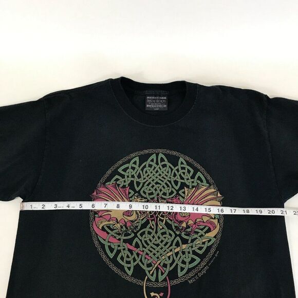 Vintage Keltic Designs By Jen Delyth Graphic T-Shirt Men's Large Dragons 1990s - Picture 6 of 9